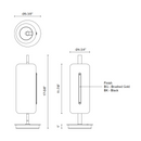 Kuzco TL28518 Hilo 1-lt 18" Tall LED Table Lamp