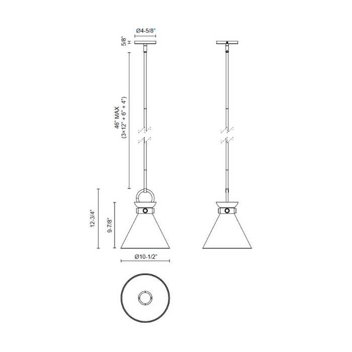 Alora Mood PD412011 Emerson 1-lt 11" Pendant