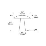 Visual Comfort SLTB34327 Aegis 1-lt 18" LED Table Lamp
