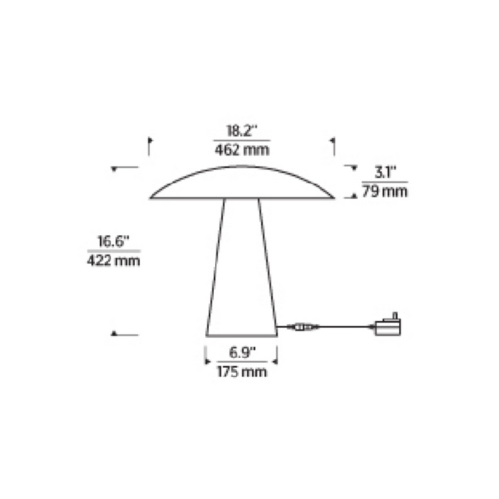 Visual Comfort SLTB34327 Aegis 1-lt 18" LED Table Lamp