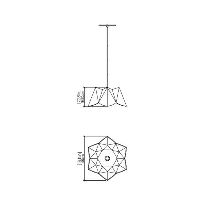 Accord 1283 Physalis 1-lt 18" LED Pendant