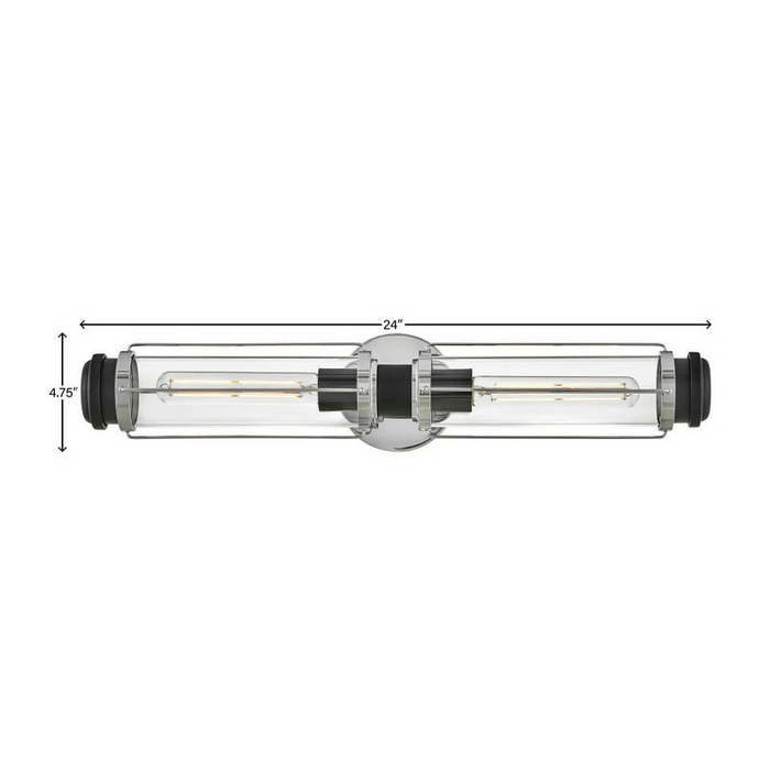 Hinkley 53182 Masthead 2-lt 24" LED Vanity - Chrome