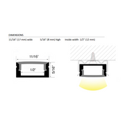 Lotus LH-1708 4-ft Surface Mount Aluminum Profile with White Diffused Cover (Pack of 10)