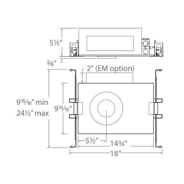 WAC R2RCT Volta 2" Round LED New Construction Trimmed Housing