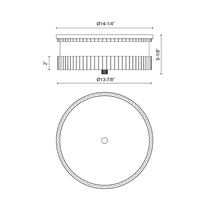 Alora Mood FM416114 Rue 3-lt 14" Flush Mount