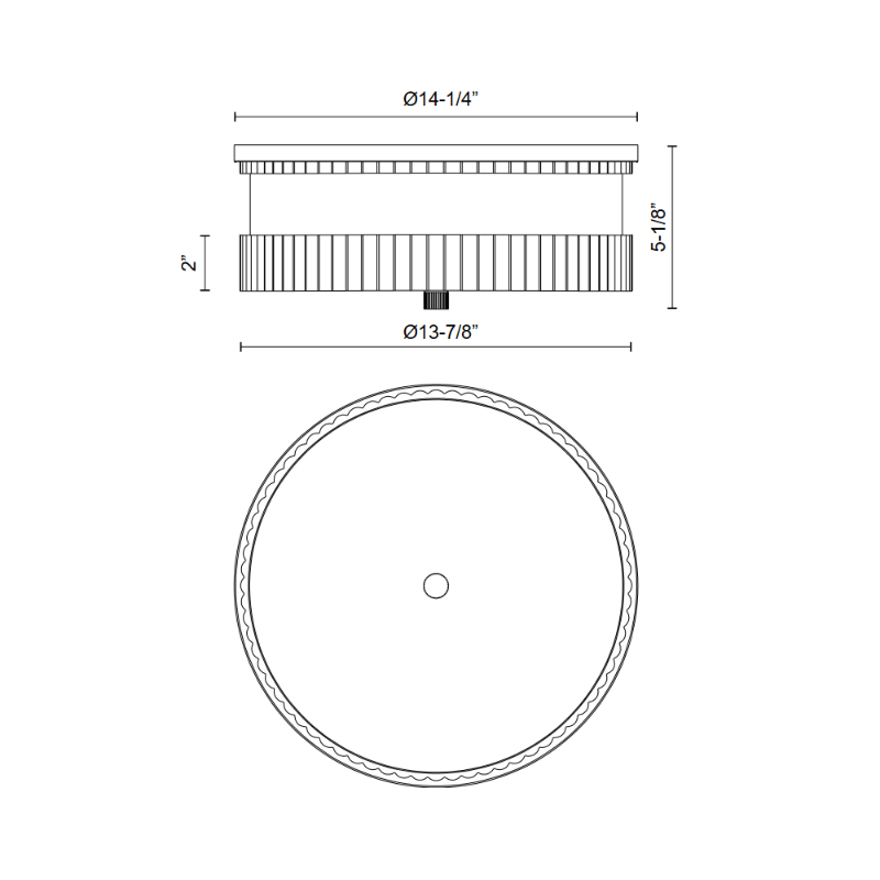 Alora Mood FM416114 Rue 3-lt 14" Flush Mount