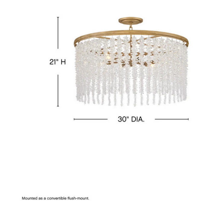 Fredrick Ramond FR41494 Rubina 6-lt 30" LED Convertible Chandelier