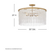 Fredrick Ramond FR41494 Rubina 6-lt 30" LED Convertible Chandelier