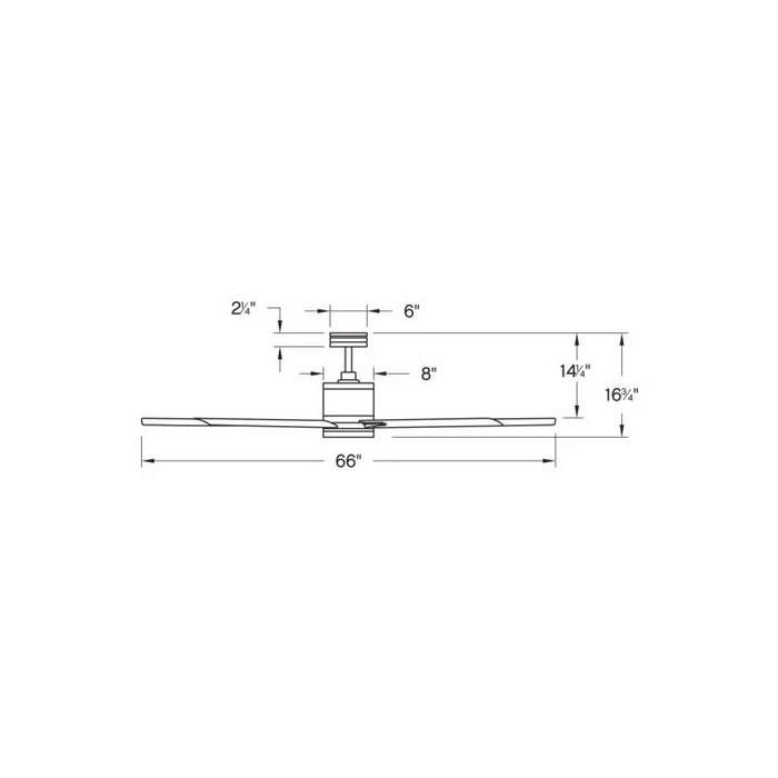 Hinkley 902466F Vantage 66" Outdoor Ceiling Fan with LED Light Kit