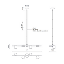 Kuzco LP96840 Jayden 4-lt 40" LED Linear Pendant