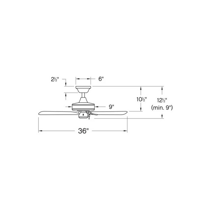 Hinkley 901836F Cabana 36" Outdoor Ceiling Fan