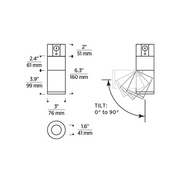 Element EC3R 3" 12W Adjustable LED Cylinder, Warm Dim, Conduit Mount
