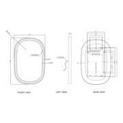 Paris Mirror Chic 24" x 36" Oval LED Vanity Front-Lit Mirror, 3CCT Selectable