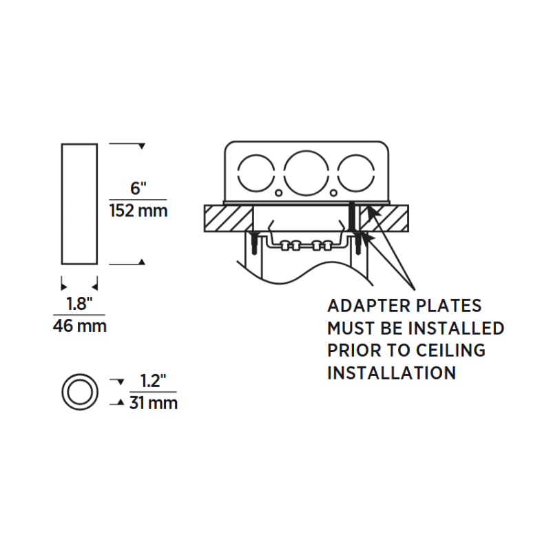 ENTRA 2" 12W Fixed LED Cylinder, Flush Mount