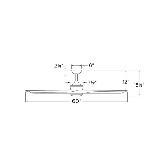 Hinkley 903660F Sculpt 60" Indoor/Outdoor Ceiling Fan with LED Light Kit