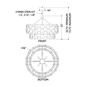 Troy F2136 Jacik 8-lt 36" Chandelier