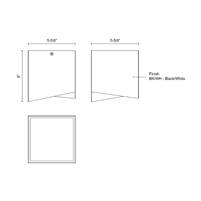 Kuzco FM31205 Cubix 1-lt 6" LED Flush Mount