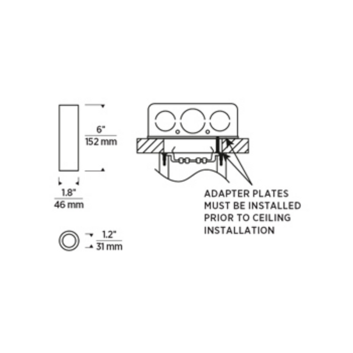 ENTRA 2" 8W Fixed LED Cylinder, Flush Mount