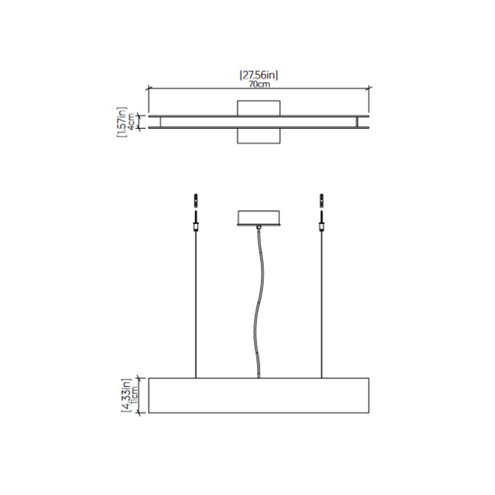 Accord 1311 Clean 1-lt 28" LED Pendant