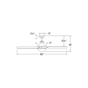 Hinkley 905962F Oliver 62" Ootdoor Ceiling Fan with LED Light Kit