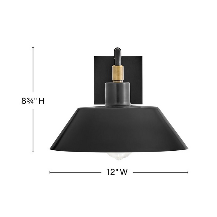 Hinkley 28824 Brewster 1-lt 12" LED Outdoor Wall Mount Barn Light
