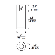 Element EC3R 3" 24W Wall Wash LED Cylinder, Conduit Mount