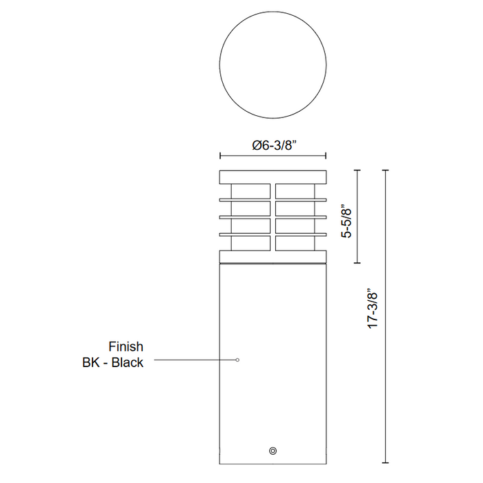 Kuzco EB47818 Blaine 1-lt 17" Tall LED Bollard