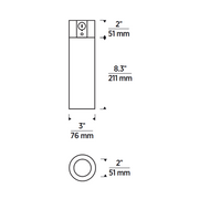 Entra 3" Round 27W LED Fixed Cylinder, Conduit Mount