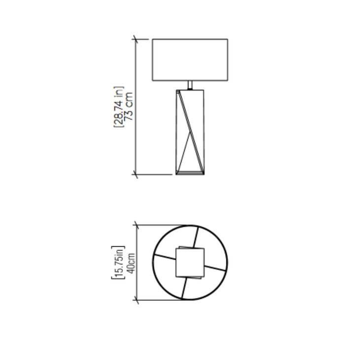 Accord 7044 Spin 1-lt 29" Tall LED Table Lamp