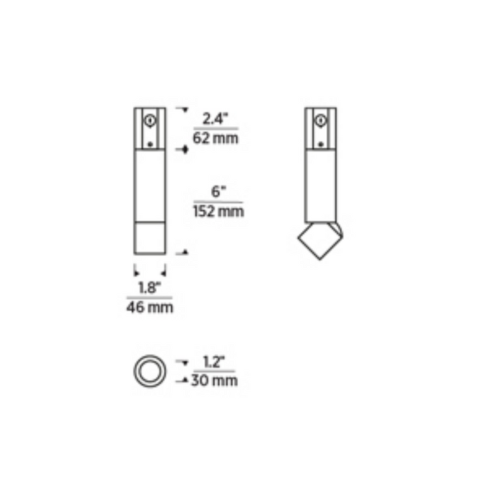Element ENCY2R ENTRA 2" 8W Adjustable LED Cylinder, Conduit Mount