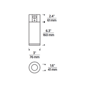 Element EC3R 3" 27W Fixed LED Cylinder, Conduit Mount