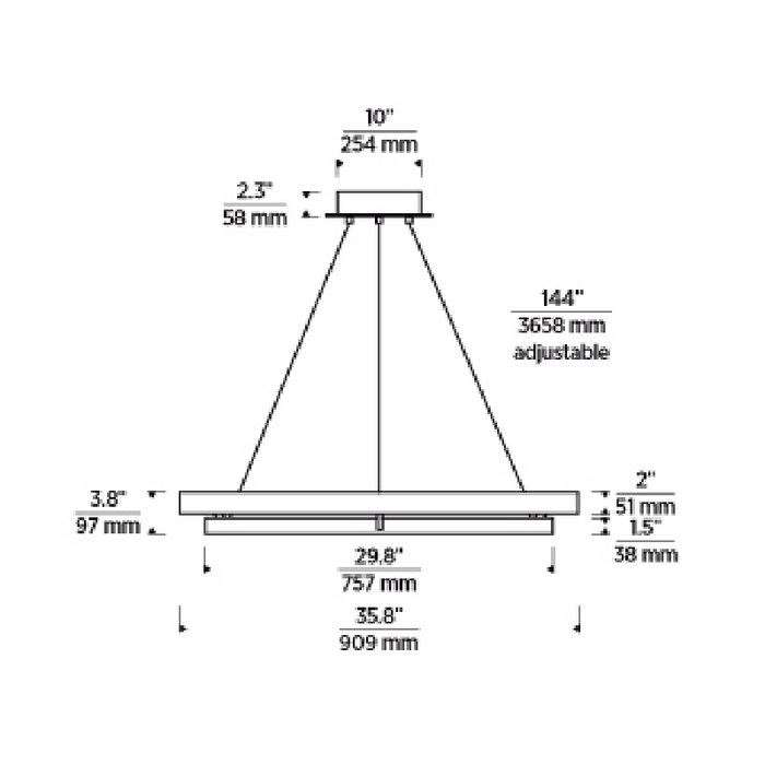 Tech 700GRC36 Grace 36" LED Chandelier