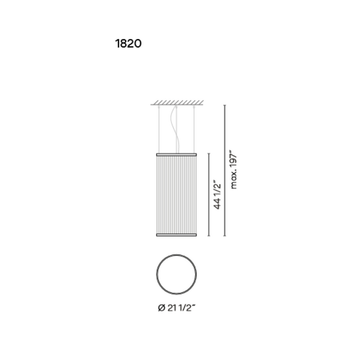 Vibia 1820 Array 1-lt 22" LED Pendant