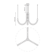 Alora CH321803 Akoya 54" LED Chandelier with Remote Driver