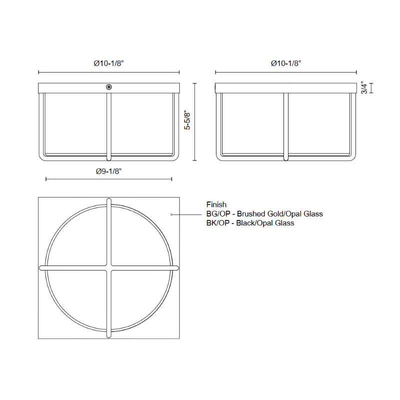 Kuzco FM45910 Regalo 1-lt 10" LED Flush Mount