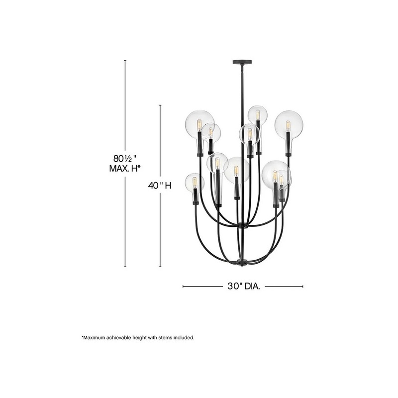 Hinkley 30527 Alchemy 10-lt 30" LED Chandelier