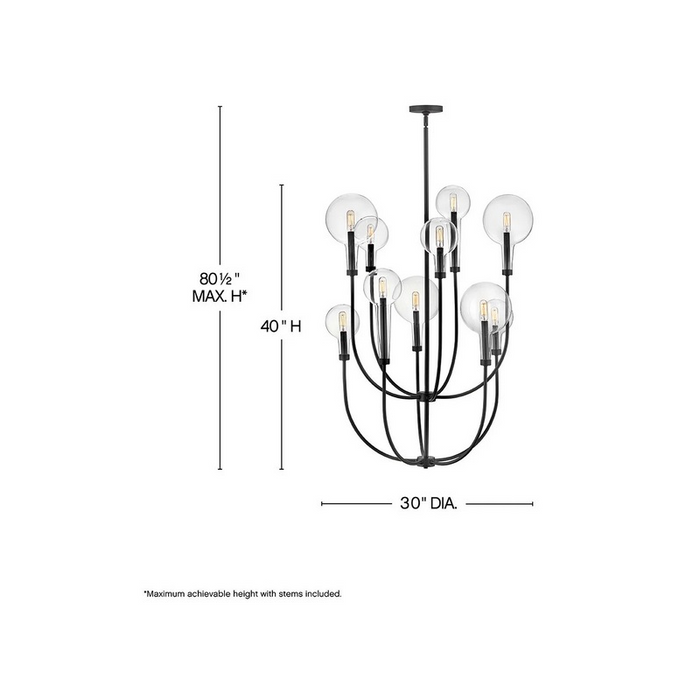 Hinkley 30527 Alchemy 10-lt 30" LED Chandelier