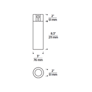 ENTRA 3" 15W Fixed LED Cylinder, Warm Dim, Conduit Mount