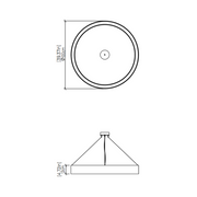 Accord 1353 Cylindrical 1-lt 39" LED Pendant