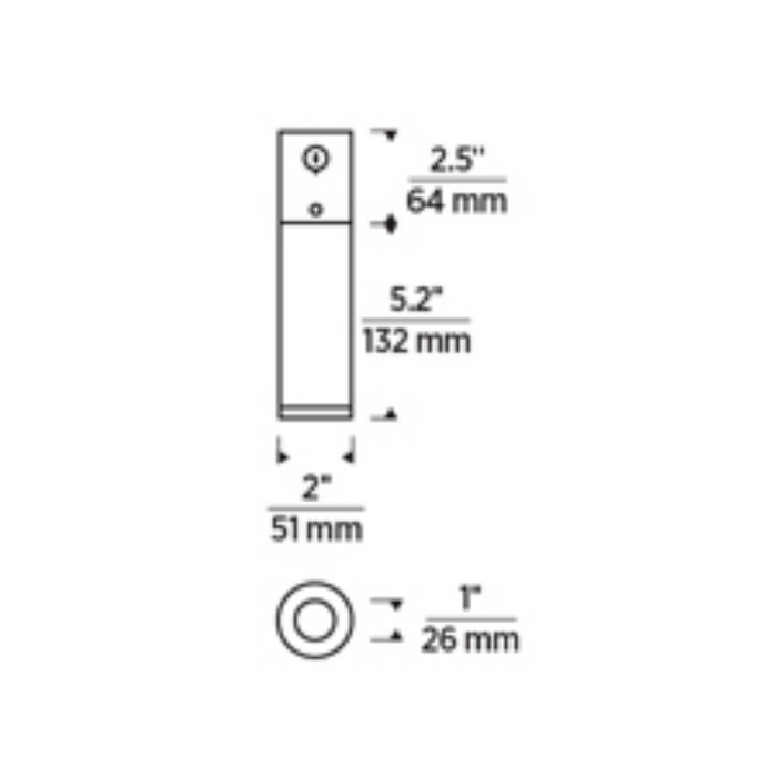 Element EC2R 2" 12W Fixed LED Cylinder, Conduit Mount