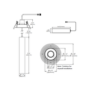 Eurofase TGO1RTL Tango 1 Light 15W Round LED Trimless Suspension