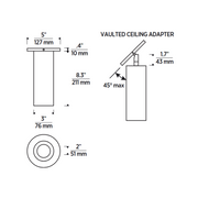 ENTRA 3" 27W Fixed LED Cylinder, Warm Dim, Surface Mount