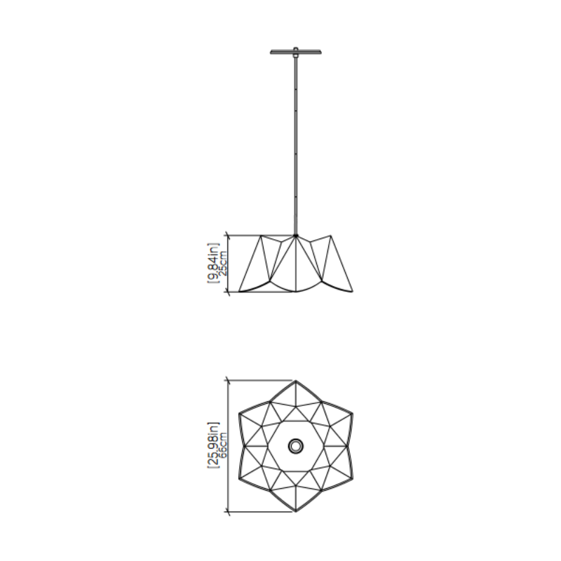 Accord 1281 Physalis 1-lt 26" LED Pendant