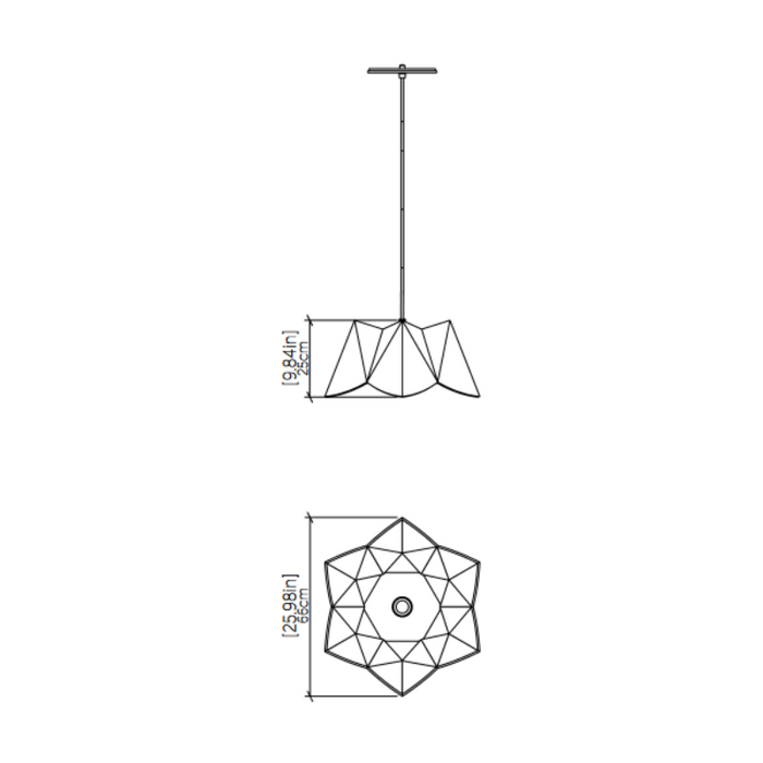 Accord 1281 Physalis 1-lt 26" LED Pendant