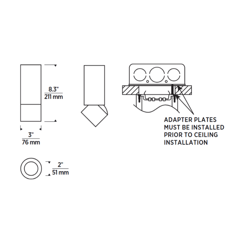 ENTRA 3" 27W Adjustable LED Cylinder, Flush Mount