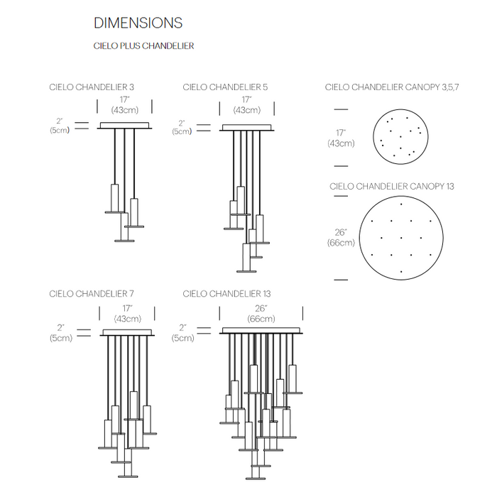 Pablo Designs Cielo Plus LED Chandelier