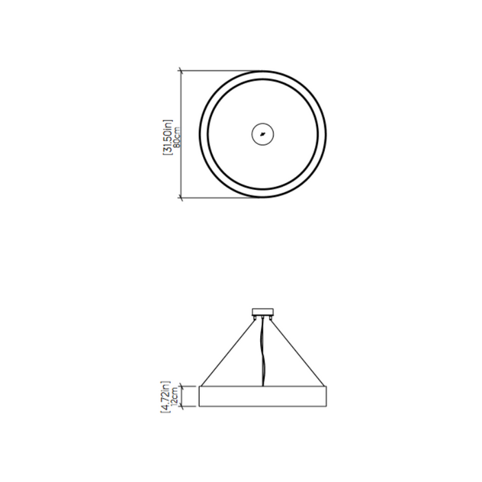 Accord 1351 Cylindrical 1-lt 32" LED Pendant