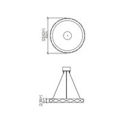 Accord 1354 Facet 1-lt 24" LED Pendant