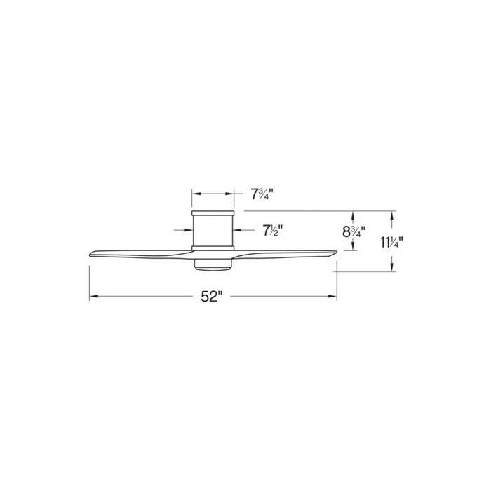 Hinkley 900852F Hover Flush 52" Outdoor Ceiling Fan with LED Light Kit