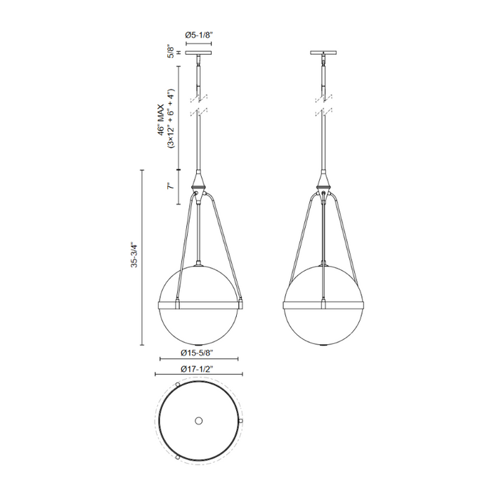 Alora Mood PD406418 Harmony 4-lt 18" Pendant